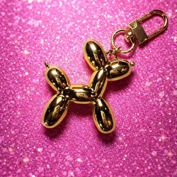 Accessories - Gold Balloon Dog Keychain